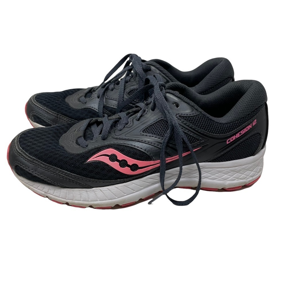 Saucony‎ Cohesion 12 Black Pink Sneakers 8.5